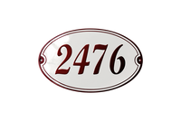House Numbers placas esmaltadas