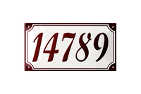 House Numbers placas esmaltadas