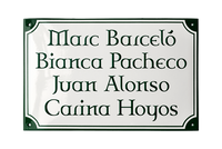 Name Plates placas esmaltadas