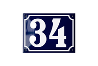 House Numbers placas esmaltadas